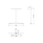 MILADESIGN lábazat köz. láb Linear LN3102 ezüst