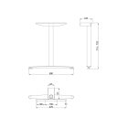 MILADESIGN lábazat köz. láb Linear LN3302 ezüst