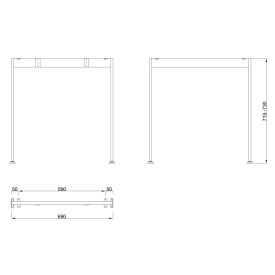 MILADESIGN lábazat Mobilar M6207 ezüst