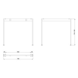 MILADESIGN lábazat Mobilar M6208 fehér