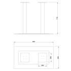 MILADESIGN közp.aszt.láb ST895 fehér