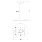 MILADESIGN közp.aszt.láb ST843U ezüst