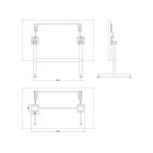 MILADESIGN lábazat összecs ST847U fekete