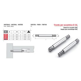 Rúd TE70 excenterhez EC35 M8x55mm cinkezett