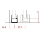 TERNO alsó rögzítő profil alu 3m 1740/A