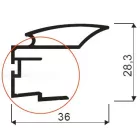 SEVROLL 04529 Alfa II fogantyú profil 16/18mm 2,70m oliva