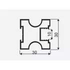 SEVROLL 03173 Karat fogantyú profil 2,7m ezüst