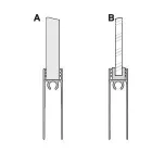 SEVROLL 03746 alsó takaró profil Simple/Blue 1,5m (10 mm-es rétegeltlemez) ezüst