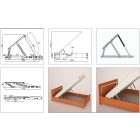 Gázrúgó ágy vasalatra 1350 N,360 mm