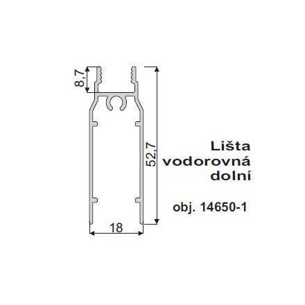 IC-alsó takaró profil 10mm 2m ezüst