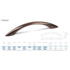 TULIP Fogantyú Piombina 96 óréz sötét + csavar