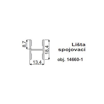 IC-összekötő H profil 10 mm 3m ezüst