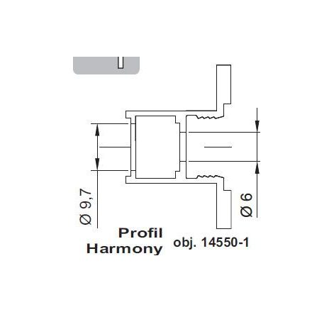 IC-fogantyú profil Harmony 10mm 2,7m pezsgő