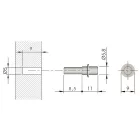 IF Flipper tövis átmérő 5mm/hossz 8,5mm cink fehér