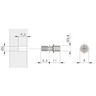 IF Flipper tövis átmérő euró átmérő 5mm/hossz 8,8mm cink fehér
