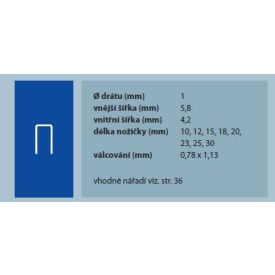 Tűzőkapocs 343/20mm cink M, 7200 db