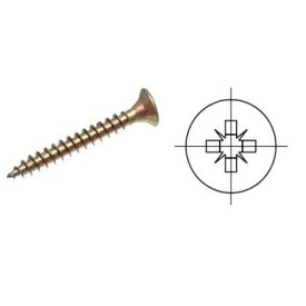   StrongFix Pozdorja csavar  4x60 süllyesztett fej cink sárga PZ2