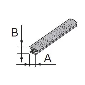 SEVROLL támfalas kefe becsúsztatható 4,8x4mm szürke