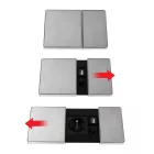 VersaPad 1x elektromos dugaszoló aljzat 1xUSB, 1xRJ45 nemesacél