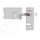 Csap excenterhez polcra TI02 Euro 6x7,5mm