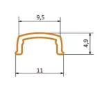 StrongLumio takaróprofil Pen8 LED profilhoz rápattintós átlátszó 1m