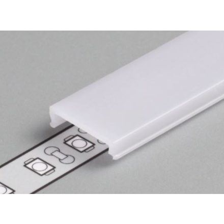 TM-takaró profil LED profilokhoz rápattintható tejfehér szín 3000mm
