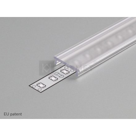 TM-takaró profil LED profilokhoz rápattintható transzparens 3000mm