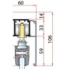 TERNO takaró profil eloxált ezüst  1690/AS 6m