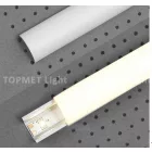StrongLumio takaróprofil  Uni/Arc LED profilhoz félkör tejfehér 2m