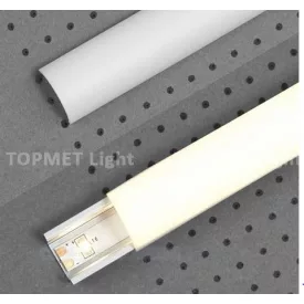   StrongLumio takaróprofil  Uni/Arc LED profilhoz félkör tejfehér 2m