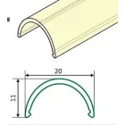 StrongLumio takaróprofil  Uni/Arc LED profilhoz félkör tejfehér 2m