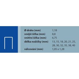 Tűzőkapocs 352/30 ZN-PR típus 92, 10200 db