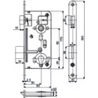 HOBES 24026 zár 90/80 PZ cink fehér