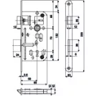HOBES K 134 zár 72/80 BB cink fehér