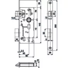 HOBES K 103 zár 72/60 BB cink fehér