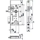 HOBES K 105 zár 72/60 PZ cink fehér