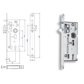 HOBES K 106 tolóajtó zár 72/60 BB