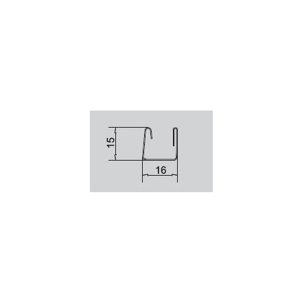 IC-10mm vezető profil fehér 2,4m