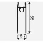 SEVROLL 00145  alsó takaró profil 3m 10mm fényes fehér