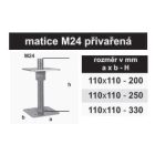 TK-oszloptalp 110x110 - 200mm hegesztett anyák