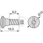 Csap excenterhez Luna 14x6mm cink