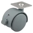 StrongCastors Kerék 40 mm, szürke, lemez, fék
