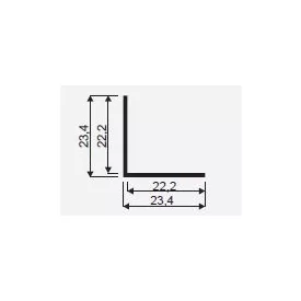 SEVROLL szögletvas 22x22mm 3m ezüst