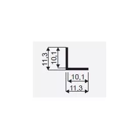 SEVROLL szögletvas 10x10mm 3m ezüst