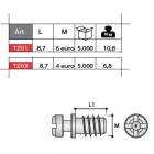 Csap polctartóhoz TZ03 M4x8,7mm Zero-hoz