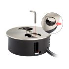 BACHMANN 931.003 Twist Office 1x 230V + 2x volný uživatelský modul, matný chrom