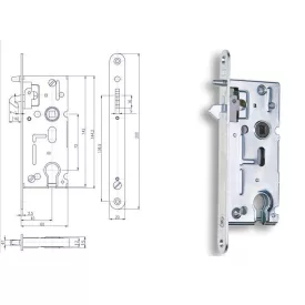 HOBES K 106A zár a tolóajtóba 72/60 PZ
