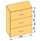 K-BBP R3 típusú irattartó szekrény 762 mm belső szélességhez, 1076 mm magasságho