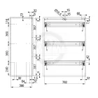 K-BBP R3 típusú irattartó szekrény 762 mm belső szélességhez, 1076 mm magasságho