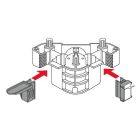 Fennel nyomószegély lábazat rögzítő, 19 mm-eshez